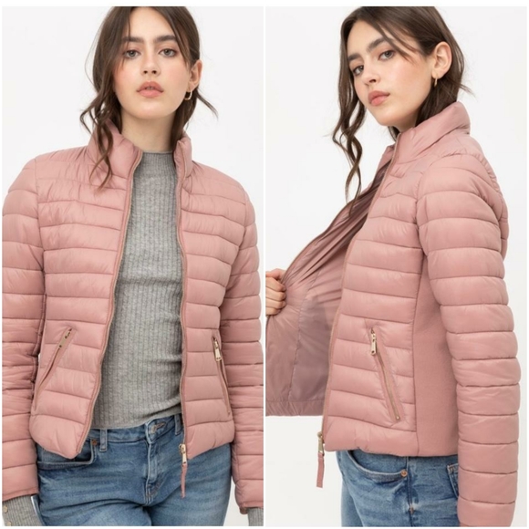 Cozy Chic Vintage Mauve Puffer Jacket - Picture 5 of 11